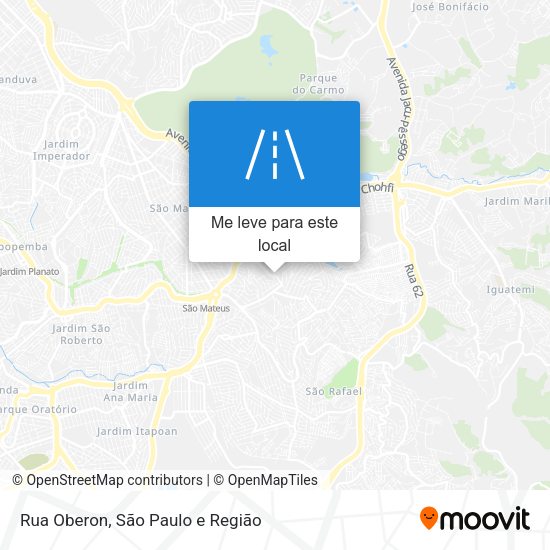 Rua Oberon mapa