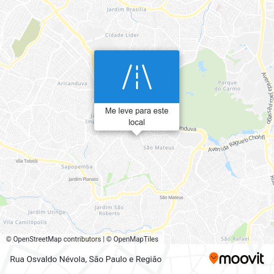 Rua Osvaldo Névola mapa