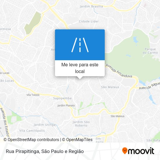 Rua Pirapitinga mapa