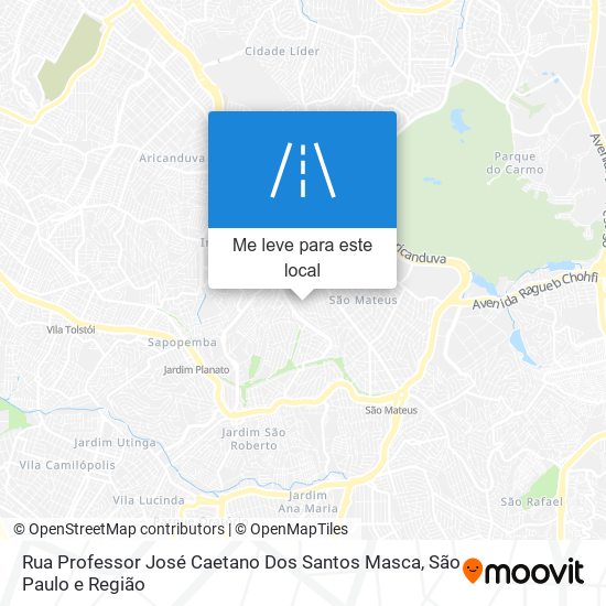 Rua Professor José Caetano Dos Santos Masca mapa