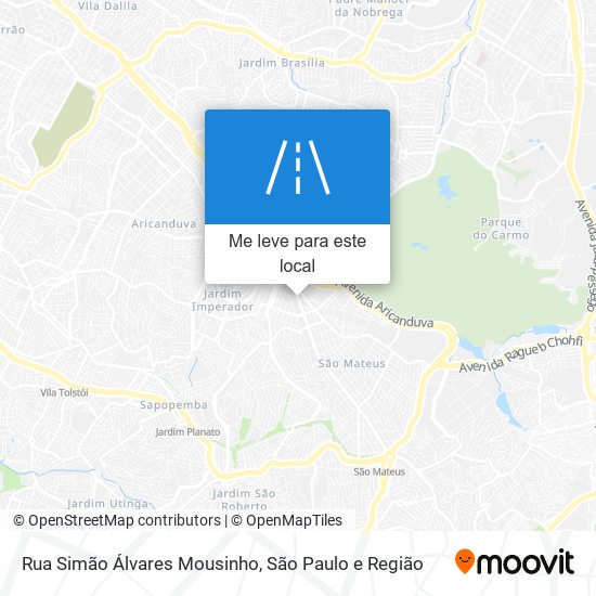 Rua Simão Álvares Mousinho mapa