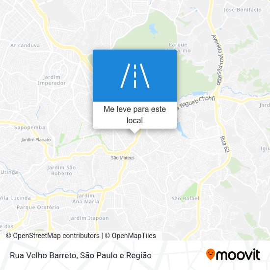 Rua Velho Barreto mapa