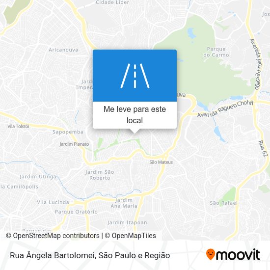 Rua Ângela Bartolomei mapa
