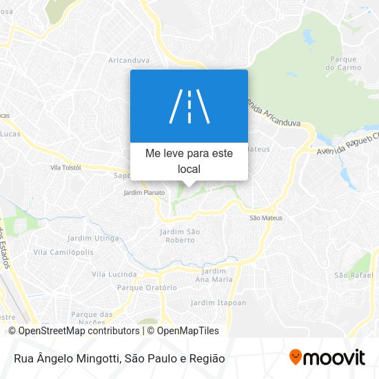 Rua Ângelo Mingotti mapa