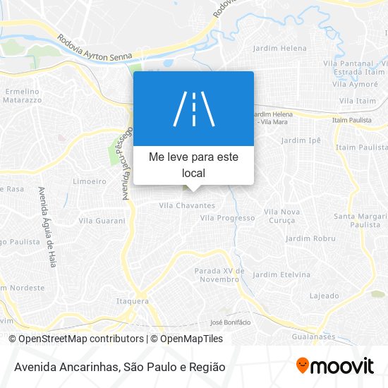 Avenida Ancarinhas mapa