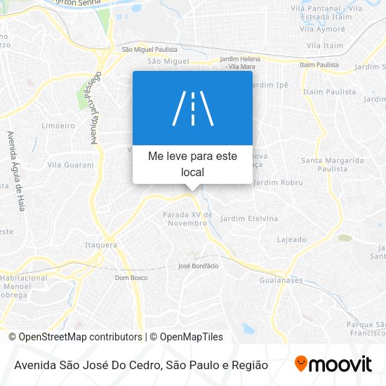 Avenida São José Do Cedro mapa