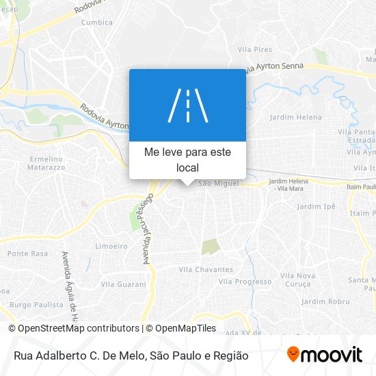 Rua Adalberto C. De Melo mapa