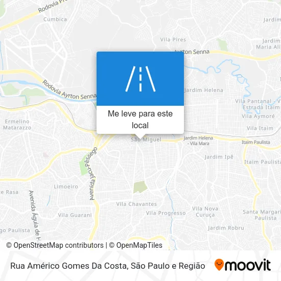Rua Américo Gomes Da Costa mapa