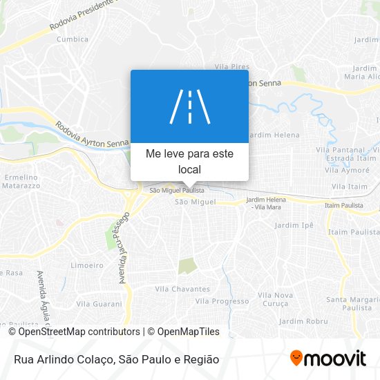Rua Arlindo Colaço mapa