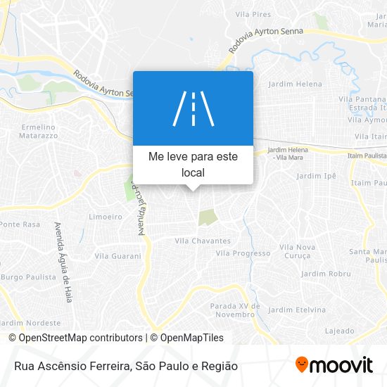 Rua Ascênsio Ferreira mapa
