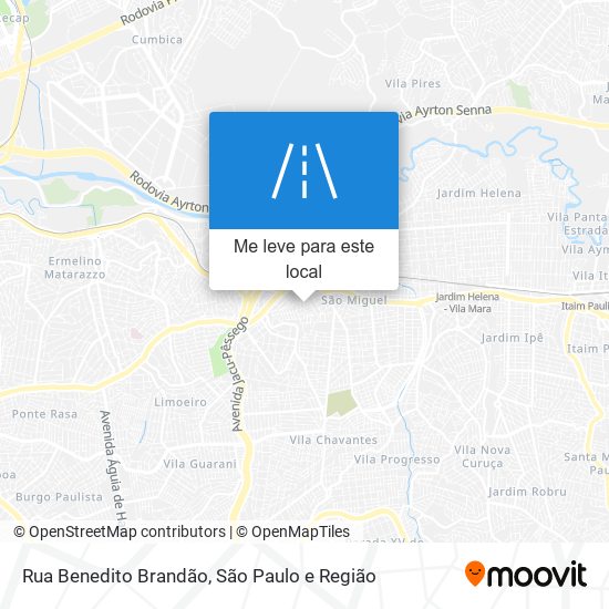 Rua Benedito Brandão mapa