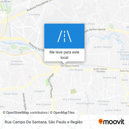 Rua Campo De Santana mapa