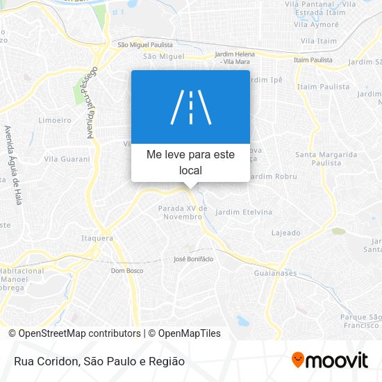 Rua Coridon mapa