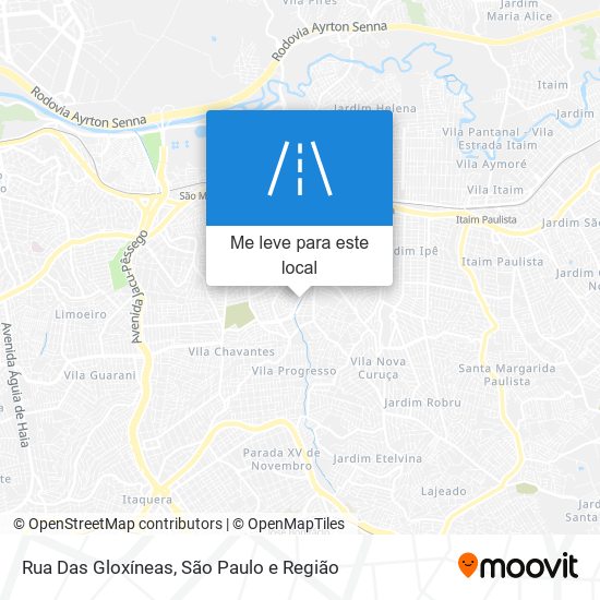 Rua Das Gloxíneas mapa