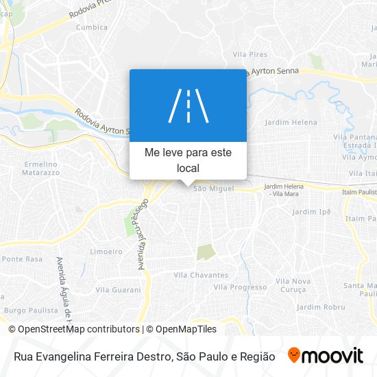 Rua Evangelina Ferreira Destro mapa