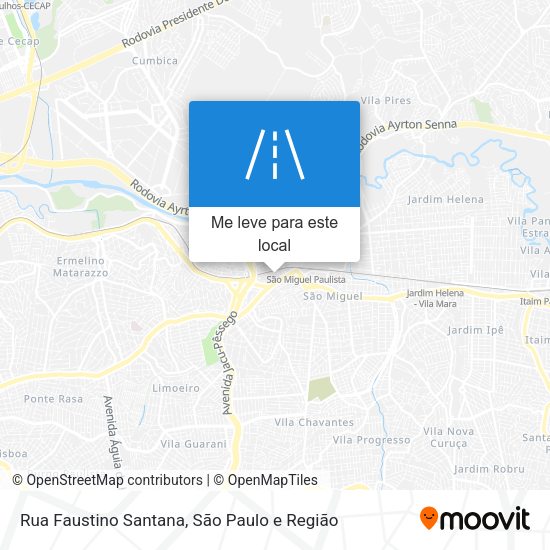 Rua Faustino Santana mapa