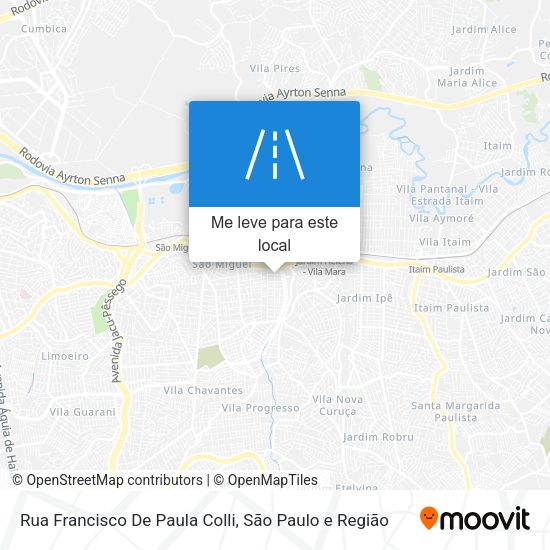 Rua Francisco De Paula Colli mapa