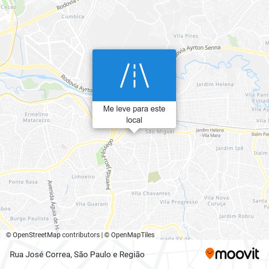 Rua José Correa mapa