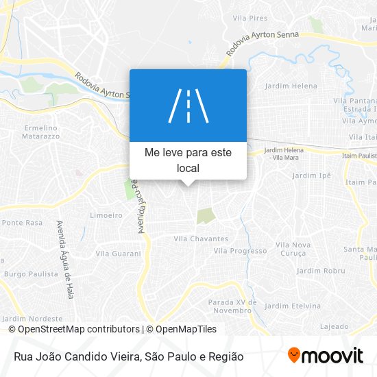 Rua João Candido Vieira mapa