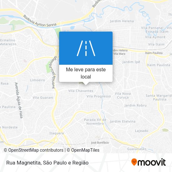 Rua Magnetita mapa