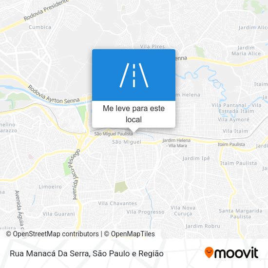 Rua Manacá Da Serra mapa