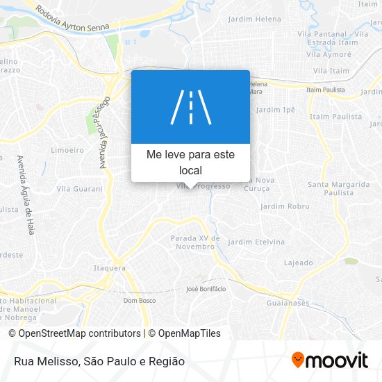 Rua Melisso mapa