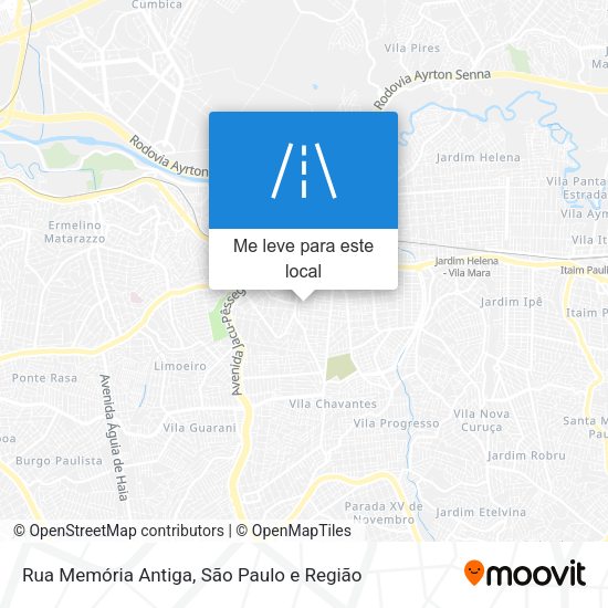 Rua Memória Antiga mapa