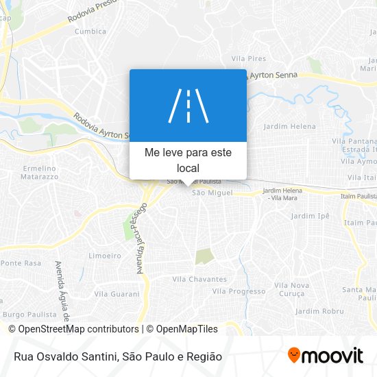 Rua Osvaldo Santini mapa