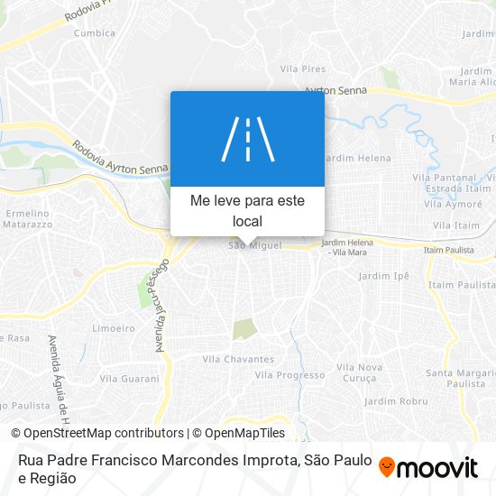 Rua Padre Francisco Marcondes Improta mapa
