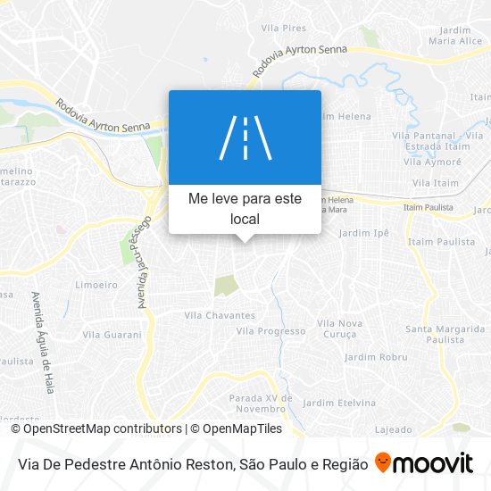 Via De Pedestre Antônio Reston mapa