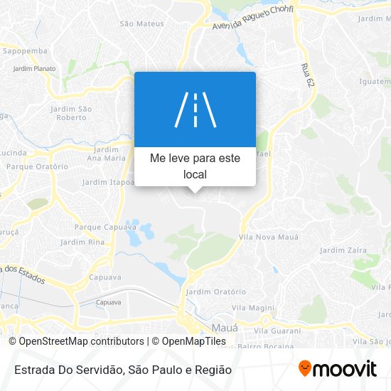 Estrada Do Servidão mapa