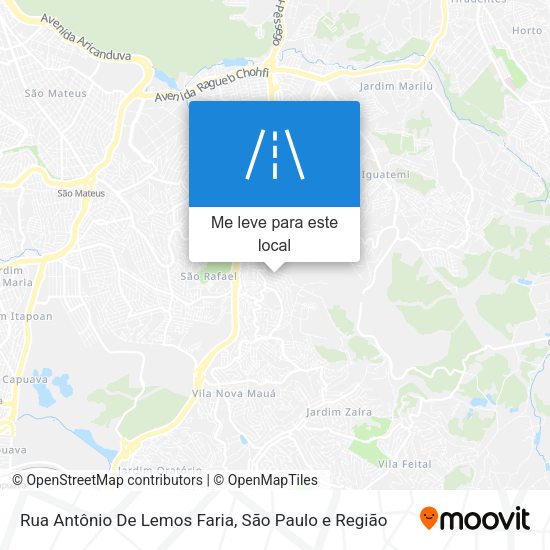 Rua Antônio De Lemos Faria mapa