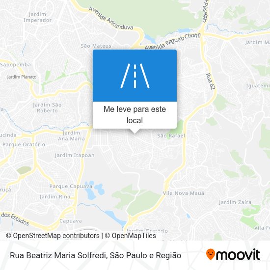 Rua Beatriz Maria Solfredi mapa
