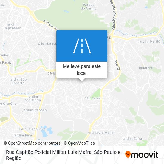 Rua Capitão Policial Militar Luis Mafra mapa