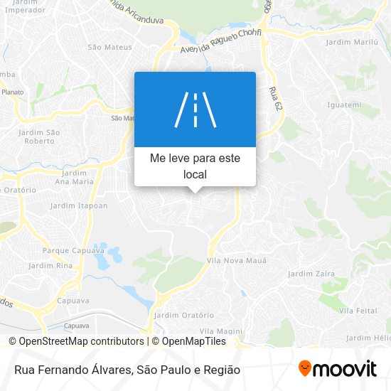 Rua Fernando Álvares mapa
