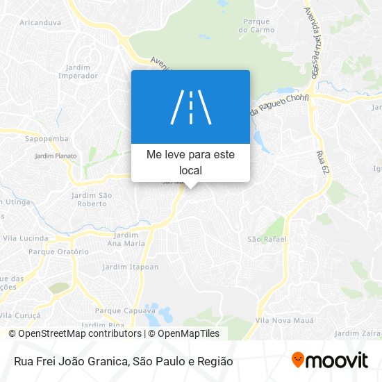 Rua Frei João Granica mapa