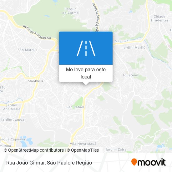 Rua João Gilmar mapa