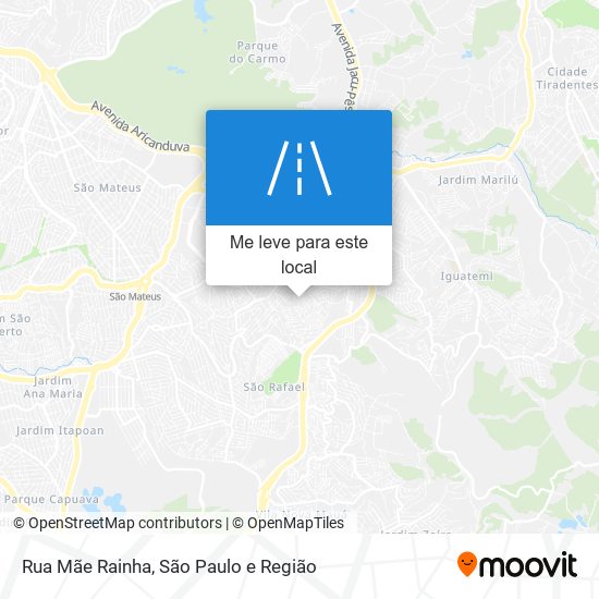 Rua Mãe Rainha mapa