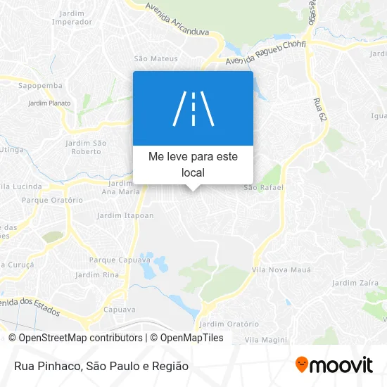 Rua Pinhaco mapa