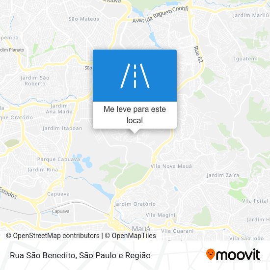 Rua São Benedito mapa