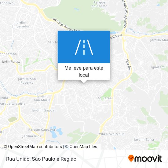 Rua União mapa