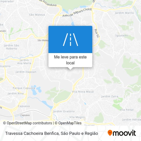 Travessa Cachoeira Benfica mapa