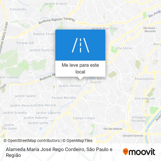 Alameda Maria José Rego Cordeiro mapa