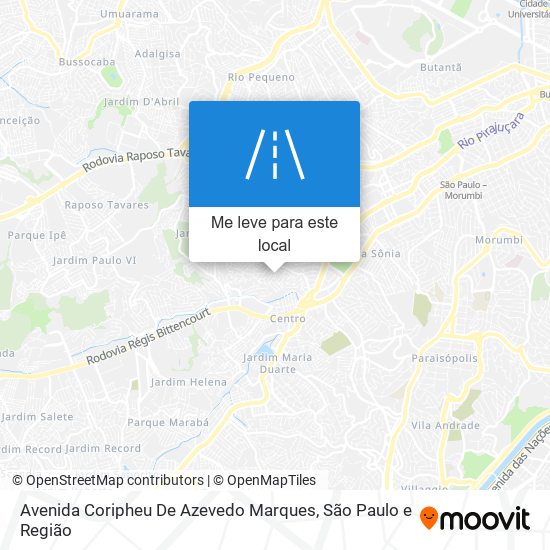 Avenida Coripheu De Azevedo Marques mapa