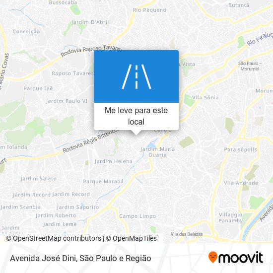 Avenida José Dini mapa