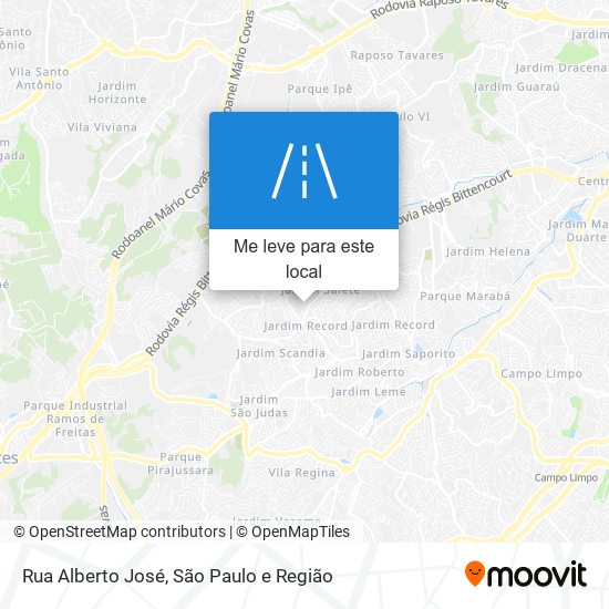 Rua Alberto José mapa