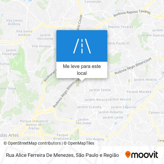 Rua Alice Ferreira De Menezes mapa