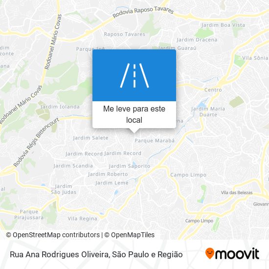 Rua Ana Rodrigues Oliveira mapa