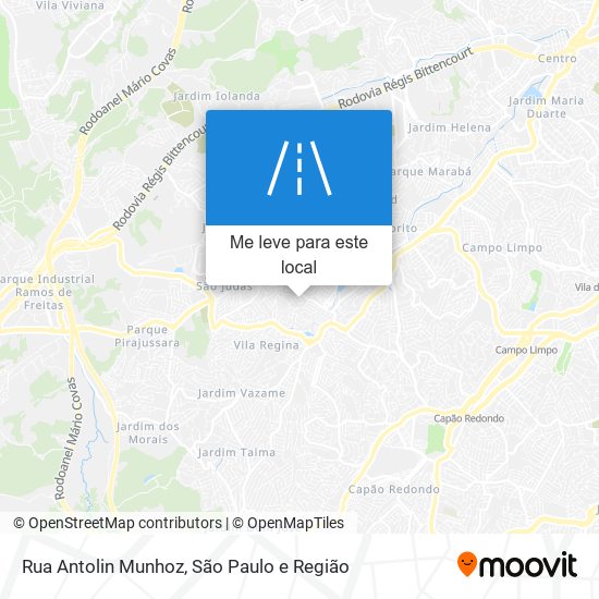 Rua Antolin Munhoz mapa