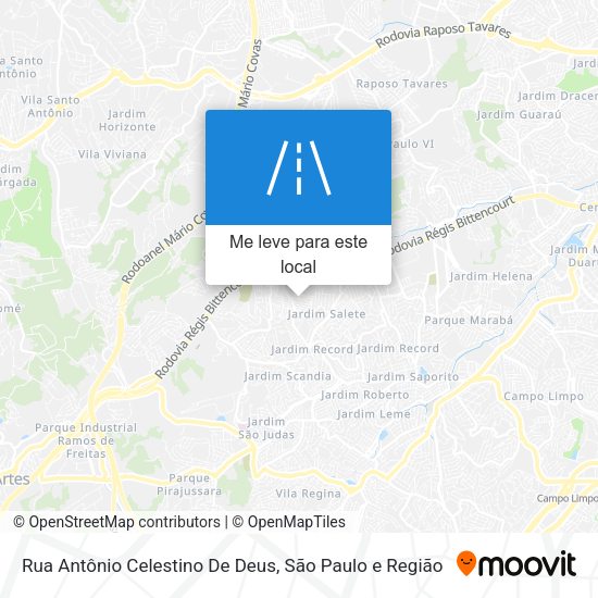 Rua Antônio Celestino De Deus mapa